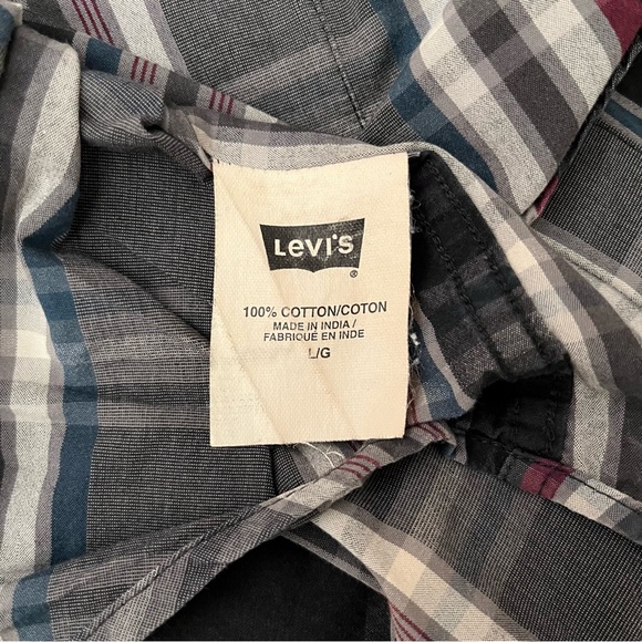 Levi’s Authentic Western Wear - vintage LVC - snaps plaid shirt - rare Delnap - Picture 9 of 10